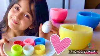 How to make egg candles at home using only old candles and crayons!