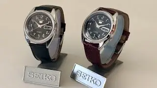 Часы Seiko SNK063J5 / SNXS73J1 с арабским циферблатом, сапфировыми стеклами и ремешками из кожи я...