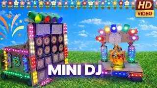 Diy Mini New Dj Truck at-Home dj truck  loading tractor trolley DJ new setup with cardboard dj truck
