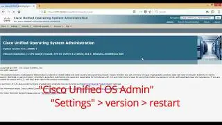 How to Restart Call Manager : วิธีรีสตาร์ท CUCM 8.6