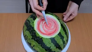 3강 : 수박에 직접 조각해보는 기본 꽃봉오리 (Lesson 3 : Practice basic flower bud carving on watermelon)