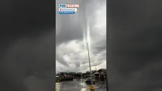 WHOA! Funnel Cloud looms over downtown Indianapolis 🌪️
