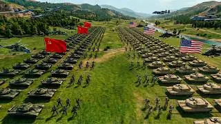 USA vs USSR: Full Scale War Simulation (Army vs Army) | WARNO