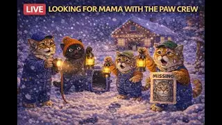 LIVE CAT CAM: Paw Crew Searching for Mama 🐾 Snowstorm Night Watch