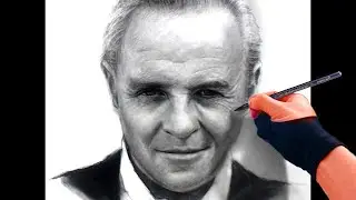 DRAWING ANTHONY HOPKINS -  - FREE Art Tutorials (link in desc)