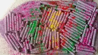 Home made Chalk crushing asmr satisfying video slate pencil crunching clay crushing 🤤🤤#satisfying