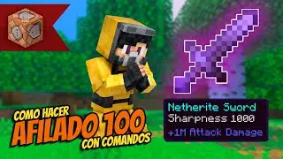 Como hacer SHARPNESS 1000 (AFILADO 1000) con COMANDOS en MINECRAFT BEDROCK