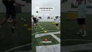 Center Mid Soccer Training Drill ⚽️ #soccer #soccertraining