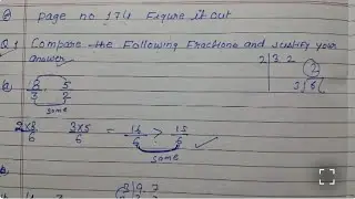 Ganita prakash - class 6 - Page no 174  - Figure it out | Compare the following fractions and