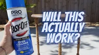 Testing VIRAL Oven Cleaner Method to Strip Wood Table