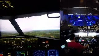 REX Sky Force 3D First Flight (6 DoF Full Motion 738 sim)