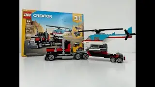 LEGO Creator 31146 - Flat Bed Truck and Helicopter Build