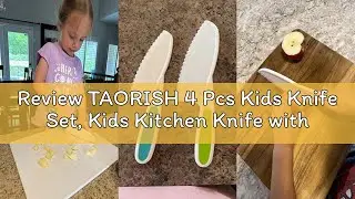 Review TAORISH 4 Pcs Kids Knife Set, Kids Kitchen Knife with Crinkle Cutter, Serrated Edges Plastic
