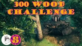 Versaugh's 300 wood challenge - Build a starter house in Vanilla Valheim with FIRE HAZARD on