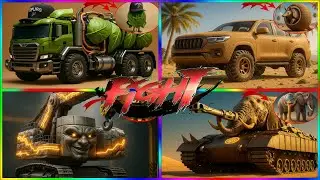 TRUCK🆚CRANE MACHINE🆚BRAINROT EXTINCTION PICKUPTANKER🆚CASTLE🆚TANK Coffin Dance #coffindance #tileshop