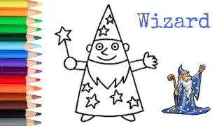 How to draw Wizard | Easy Wizard Drawing for Kids | Drawings for Kids