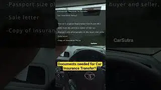 Documents needed for Car Insurance Transfer? #shorts #carcare #cartips #secondhandcars