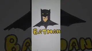How to Draw Batman 🦇✏️ (Easy & Fun!) #Shorts #Batman #EasyDrawing #SuperheroSketch #ArtForKids