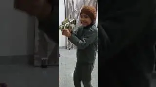 #funny #comedy #blogging  masti with plastic toy gun