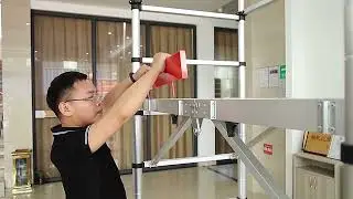 Inox Kiss LAD810: Telescopic Aluminum Scaffolding Ladder - User Guide