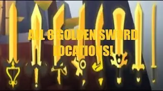 Roblox - Ninja Wizard Simulator UPDATE! ALL 8 GOLDEN SWORD LOCATIONS!