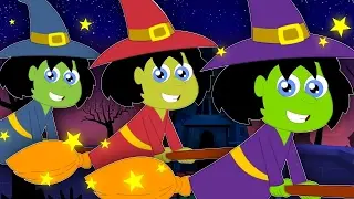 flying witches | halloween song | scary nursery rhymes | kids rhymes | childrens song