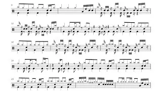 Cool solo for unaccompanied drums