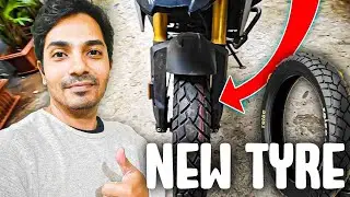 Installed Reise moto tyre on my BMW G310 GS #bmwg310gs