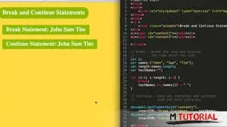 Tutorial JavaScript for beginners #37   Break and Continue Statements # M Tutorial