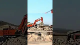 Excavator loading Tipper coal mines #excavator #jcb