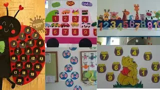 Preschool Math decoration ideas/Number learning activities/Math Classroom decoration/Counting games