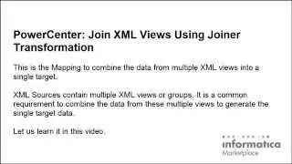 Mapping : Join XML Views