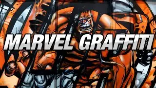 MARVEL GRAFFITI MURAL TIMELAPSE!