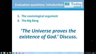 2018 02 20 16 00 The universe proves the existence of God  Working with evaluation questions