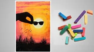 Beautiful and Easy Soft Pastel Drawing #shorts