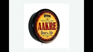 Personalized AAKRE Beer & Ale Lighted Wall Sign