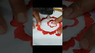 3d rose embroidery tutorial#youtubeshorts #tutorial #viral #shortsvideo