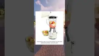 Classic Retro Electric Pulse Blender, 1 Liter Glass Pitcher, Includes Tritan Personal Travel Bottle