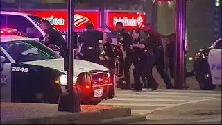 FIVE police officers killed, 11 shot during downtown Dallas march