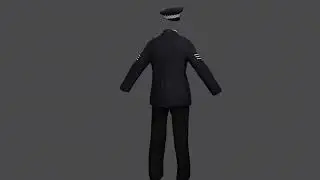 London Police Formal Uniform 3D Model &ndash; Full Outfit with Tunic, Cap, Trousers, and Tie