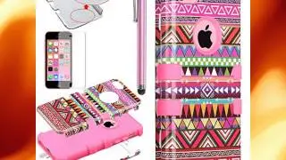 iPhone 5C Case ULAK Fashion Tribal Pattern Hybrid High Impact Case for iPhone 5C With Soft TPU Shock