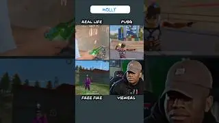 REAL LIFE VS PUBG VS FREE FIRE #pubgmobile #bgmi #freefire