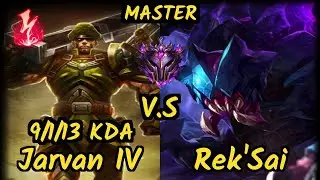 HKA Crash (JARVAN IV) vs REK'SAI - 9/1/13 KDA JUNGLE GAMEPLAY - KR Ranked MASTER