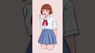 ✨Redrawing Old Art Pt.2✨| Little lady in a School Uniform Drawing | by  Momoe Draws