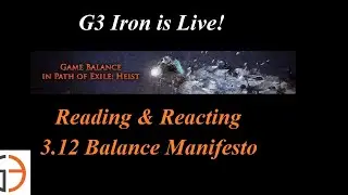 3.12 Heist Balance Manifesto (Nerf Hammer) Live with G3 Iron