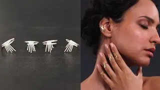 Sterling silver midi rings set of 4, boho knuckle rings by Emmanuela&reg;