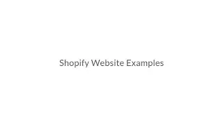 Shopify Website Examples Sample Shopify Stores Shopify Store Example