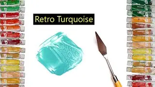 How To Make Retro Turquoise Color - Mixing Acrylic Colors