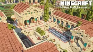 Minecraft: How to Build a Greek Bathhouse |  Tutorial