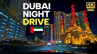 DUBAI EVENING ROAD TOUR FROM DEIRA CITY CENTER TO AL QUSAIS | RELAXING CITY DRIVE IN 4K Insta360 cam